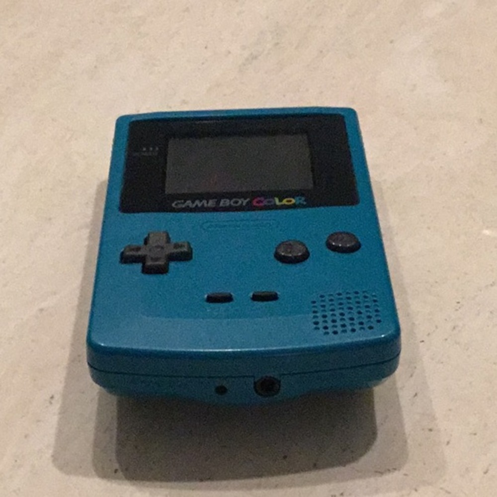 Nintendo Gameboy Color Console System Teal Blue Handheld Game Boy Authentic - Picture 5 of 16